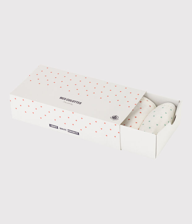 Girls' Mini Heart Patterned Cotton Briefs - 5-Pack multicolor