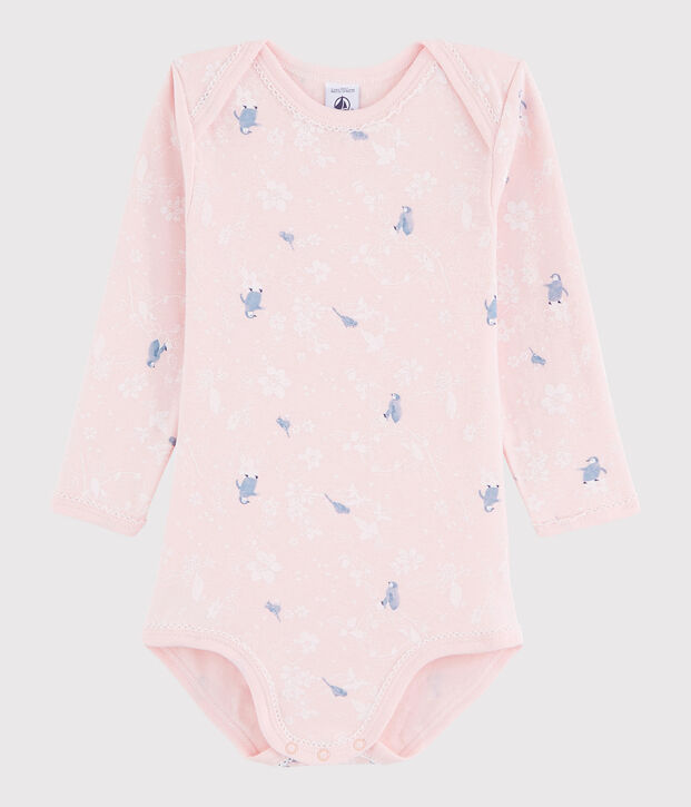 Baby Girls' Long-Sleeved Bodysuit pink/multicolor