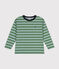 Boys' long-sleeved T-shirt in fine jersey PALMERAIE green/PAUL
