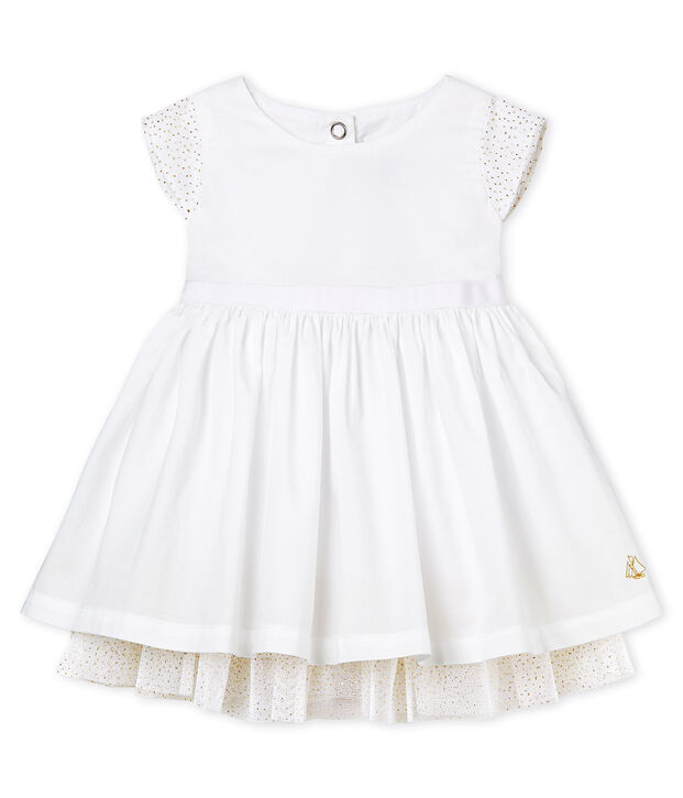 Baby Girls' short-sleeved Special Occasion Dress white