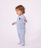 Babies' plain velour pyjama suit with a placed design NEW PLACID
