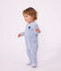 Babies' plain velour pyjama suit with a placed design
