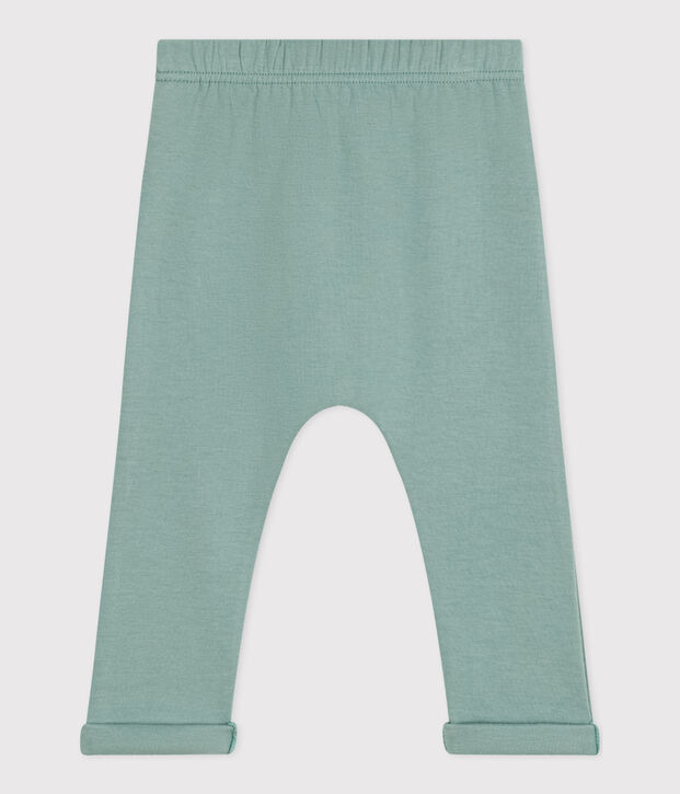 Babies' Thick Striped Jersey Trousers green