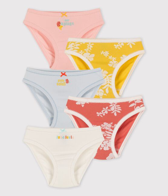 Girls' Hawaiian Print Cotton Briefs - 5-Pack variante 1
