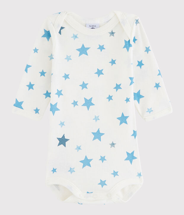 Baby Boys' Long-Sleeved Bodysuit Lait white