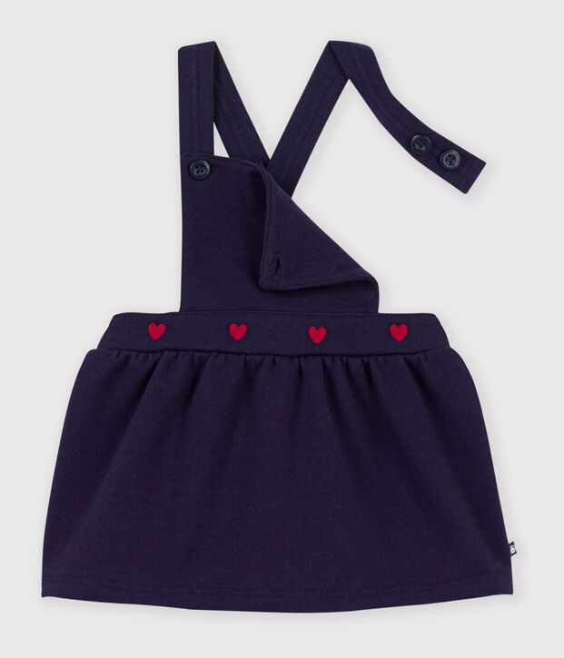Babies' sleeveless cotton dress embroidered with hearts SOIR