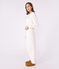 Women's plain cotton terry pyjamas MILK Ecru