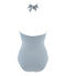 Women's 1-piece swimsuit PINEDE green/MARSHMALLOW white