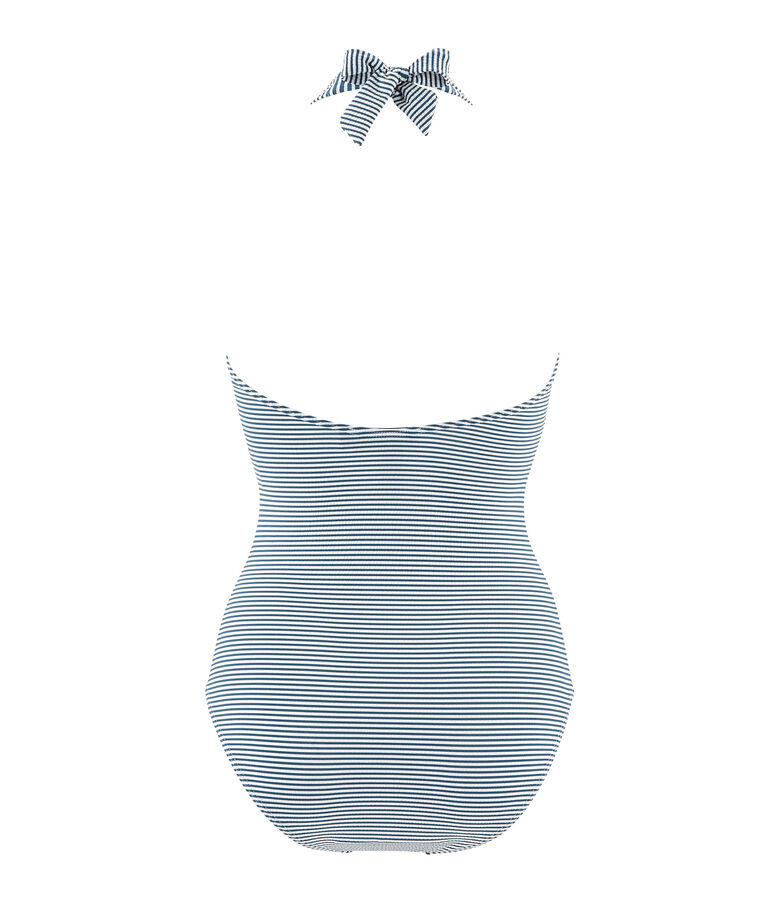 Women's 1-piece swimsuit green/white