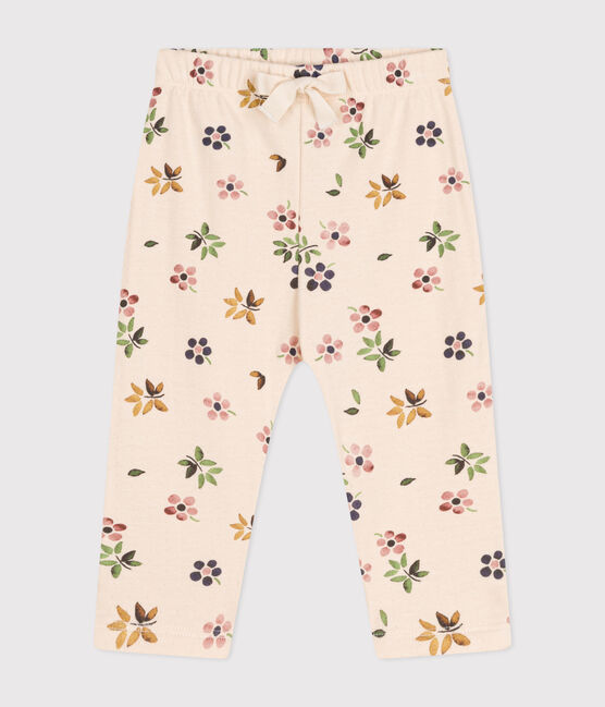 Babies' tube knit trousers AVALANCHE white/MULTICO