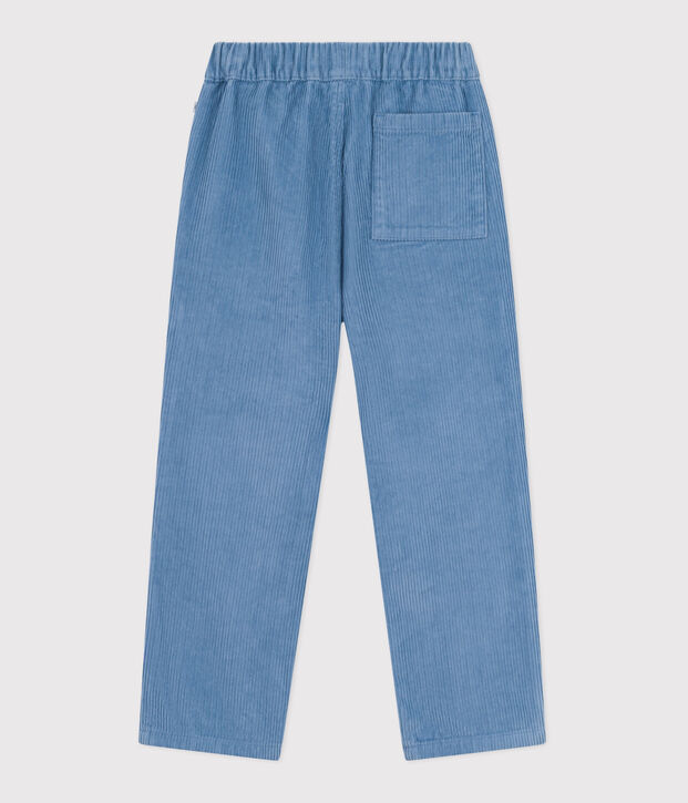Children's plain corduroy trousers blue