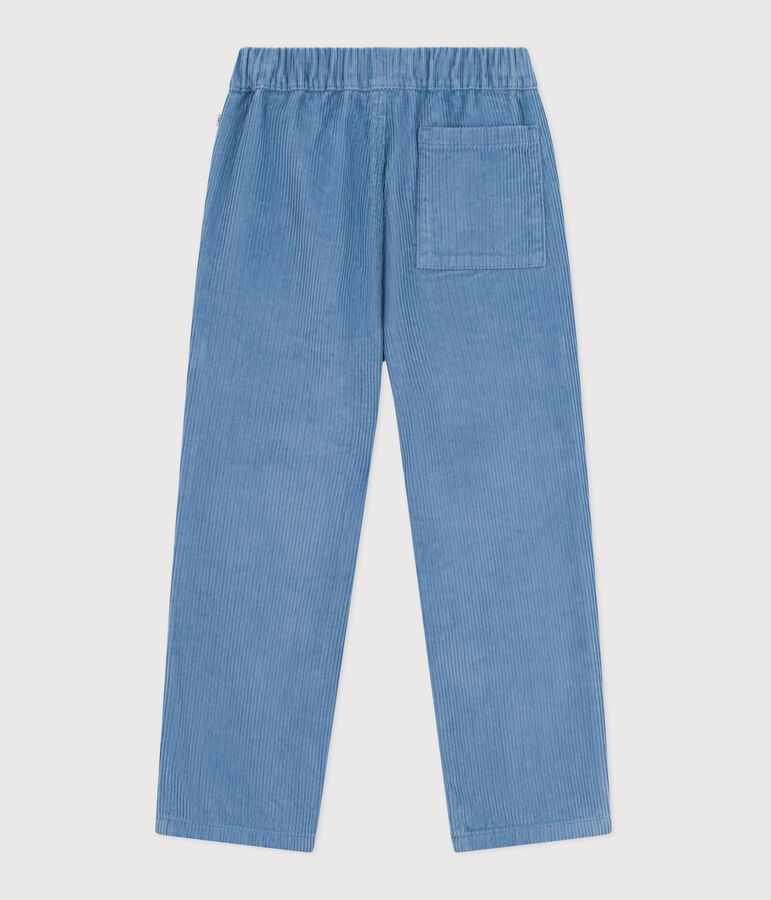 Children's plain corduroy trousers blue
