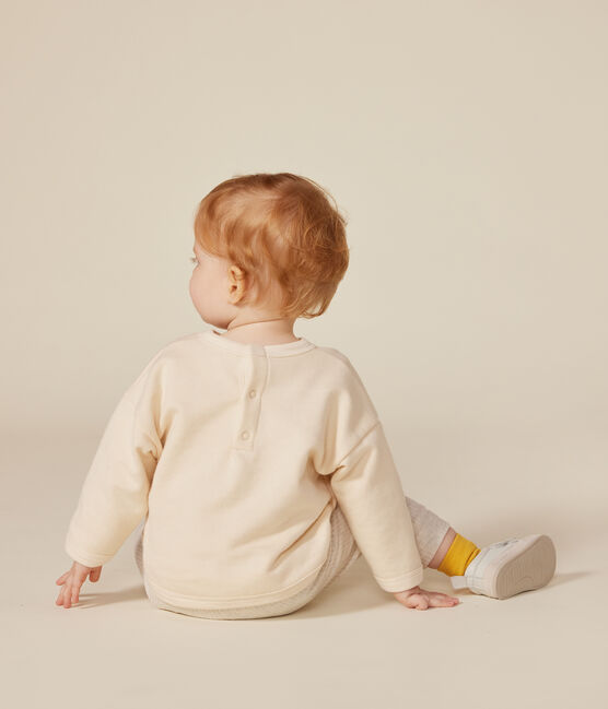 Babies' fleece sweatshirt AVALANCHE Ecru
