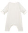 Baby boys' striped long jumpsuit MARSHMALLOW white/PERLIN beige