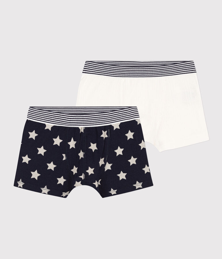 Boys' Star Print Cotton Boxer Shorts - 2-Pack multicolor
