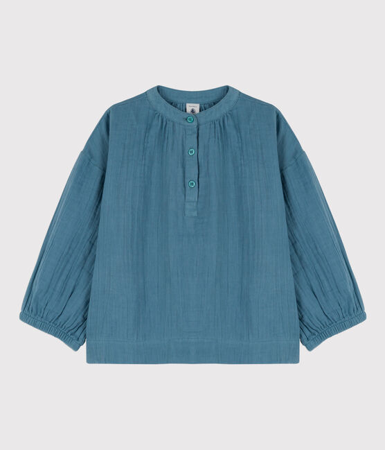 Girls' Cotton Gauze Blouse ROVER blue