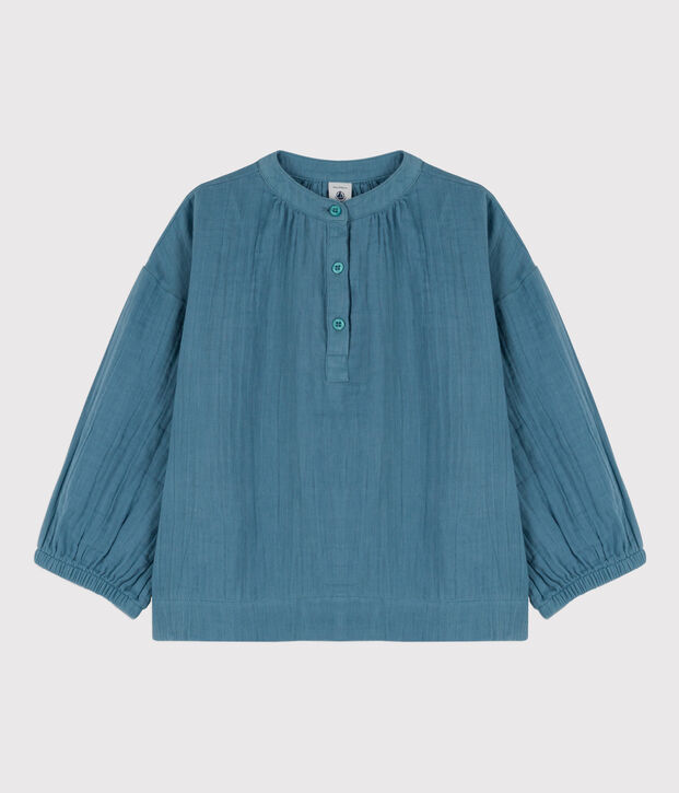 Girls' Cotton Gauze Blouse blue