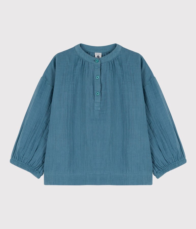 Girls' Cotton Gauze Blouse blue