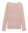 Women's long-sleeved iconic linen t-shirt MARSHMALLOW white/COPPER CN pink
