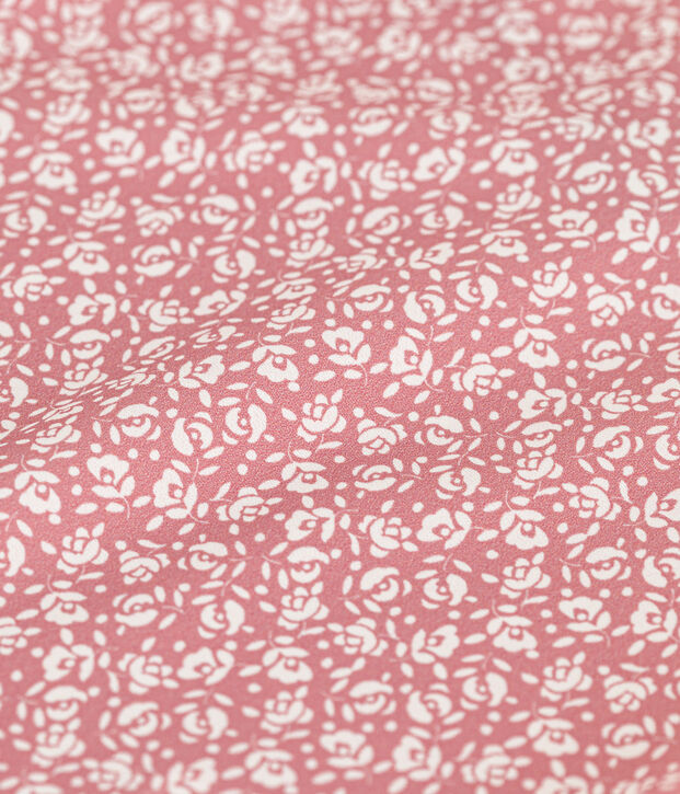 Girls' One-Piece Printed Swimsuit pink/white