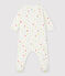 Babies' Colourful Puppies Organic Cotton Sleepsuit MARSHMALLOW white/MULTICO white