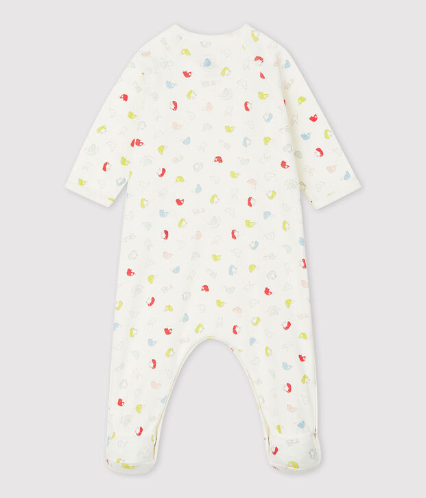 Babies' Colourful Puppies Organic Cotton Sleepsuit white/multicolor