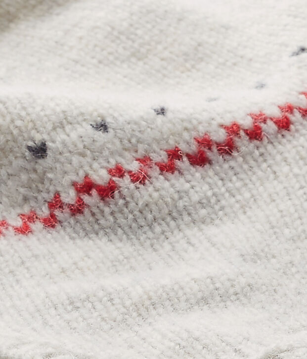 Baby's unisex pure wool Peruvian cap beige