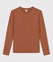 Women's Iconic Cotton Round Neck T-Shirt CINA brown
