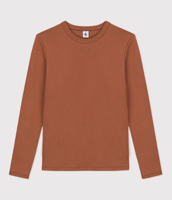 Women's Iconic Cotton Round Neck T-Shirt CINA brown