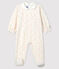 Baby Girls' Colourful Spotted Velour Sleepsuit MARSHMALLOW white/MULTICO white