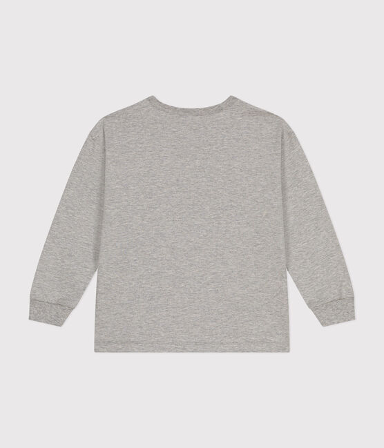 Little boys' long-sleeved T-shirt in fine jersey CHATON CHINE grey