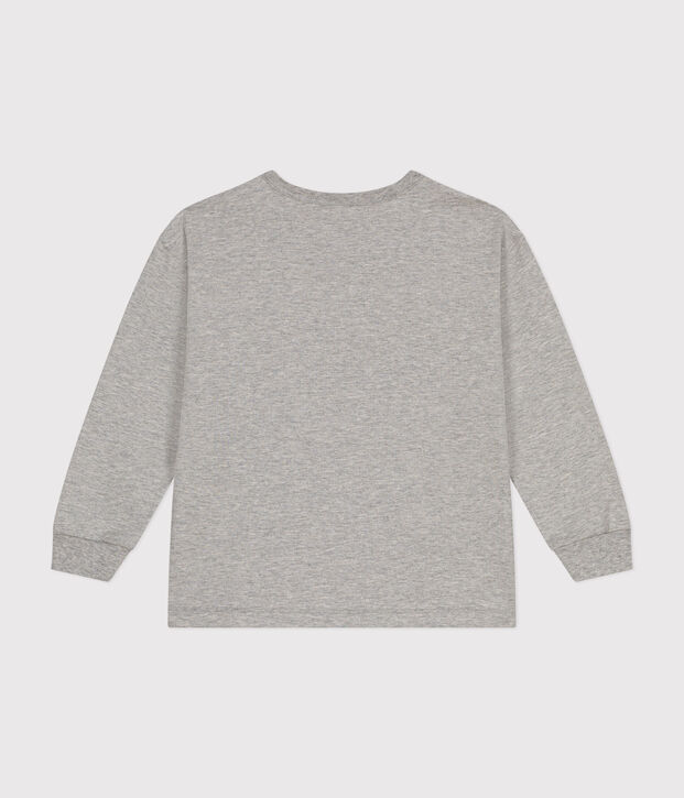 Little boys' long-sleeved T-shirt in fine jersey grey