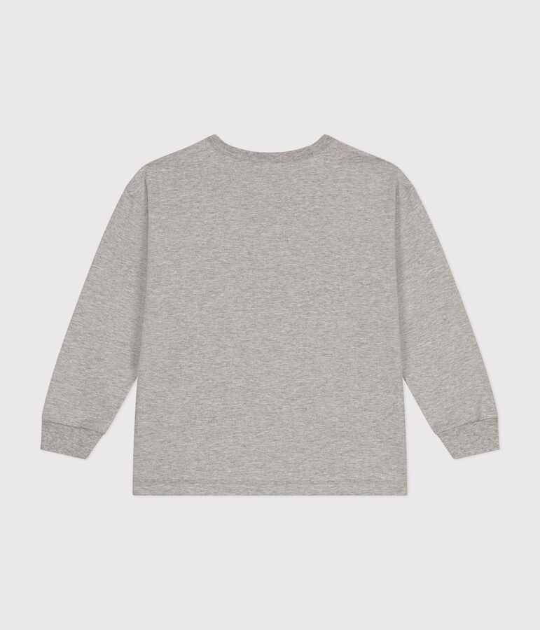Little boys' long-sleeved T-shirt in fine jersey grey