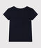Women's Straight Round-Neck Linen T-Shirt SMOKING blue