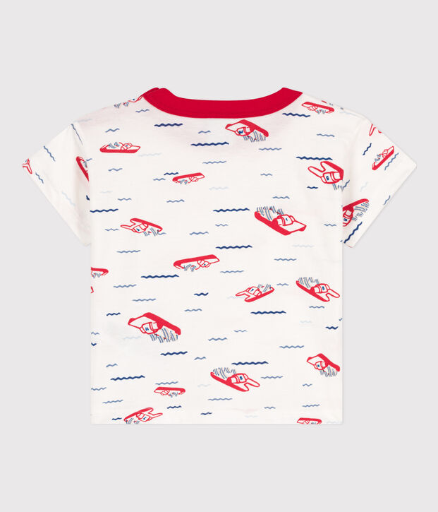 Babies' Printed Jersey Short-Sleeved T-Shirt white/multicolor