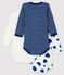 Baby long-sleeved bodysuit - Set of 3 variante 1