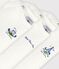 Pack of short-sleeved plain cotton bodies for babies multicolor