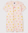 Baby Girls' Rib Knit Playsuit FLEUR pink/MULTICO white