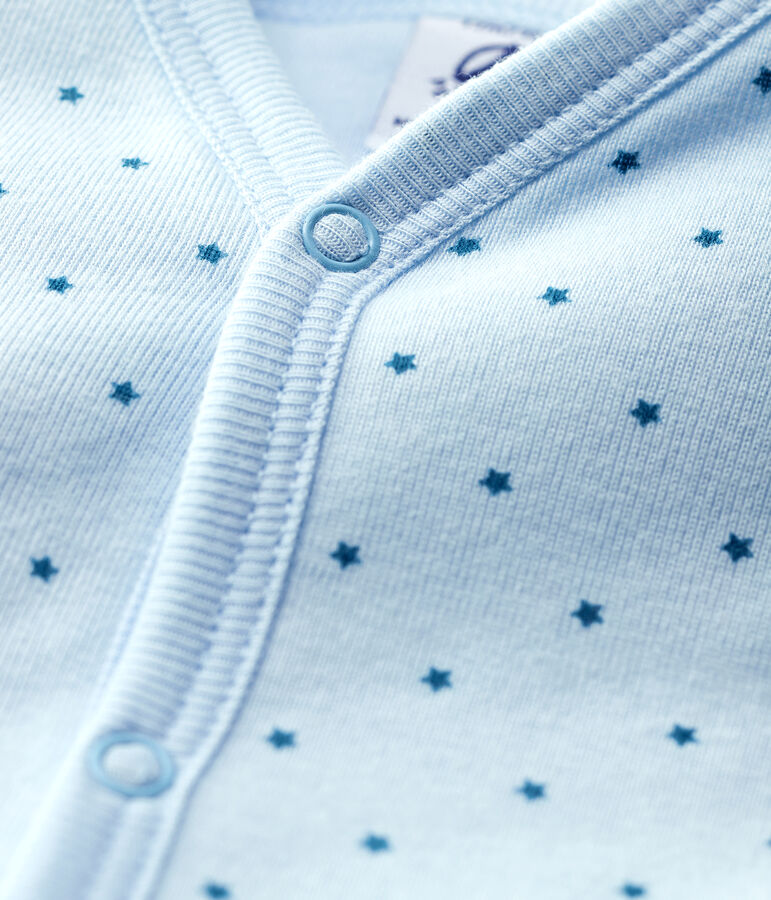 Baby Boys' Footless Sleepsuit in Padded Rib Knit blue/green