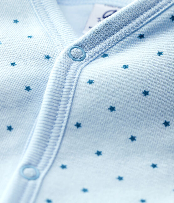 Baby Boys' Footless Sleepsuit in Padded Rib Knit FRAICHEUR blue/MOZAIK