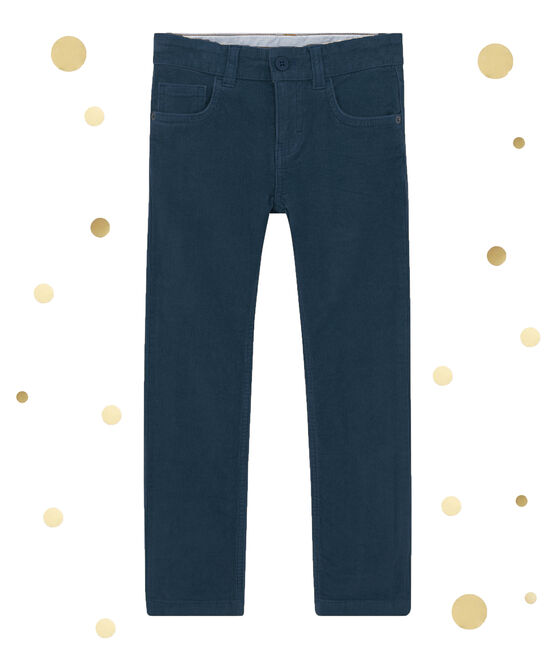 Boy's corduroy trousers SMOKING blue