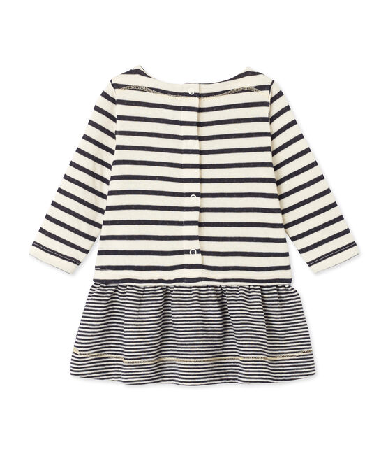 Baby girl's striped dress COQUILLE beige/SMOKING blue