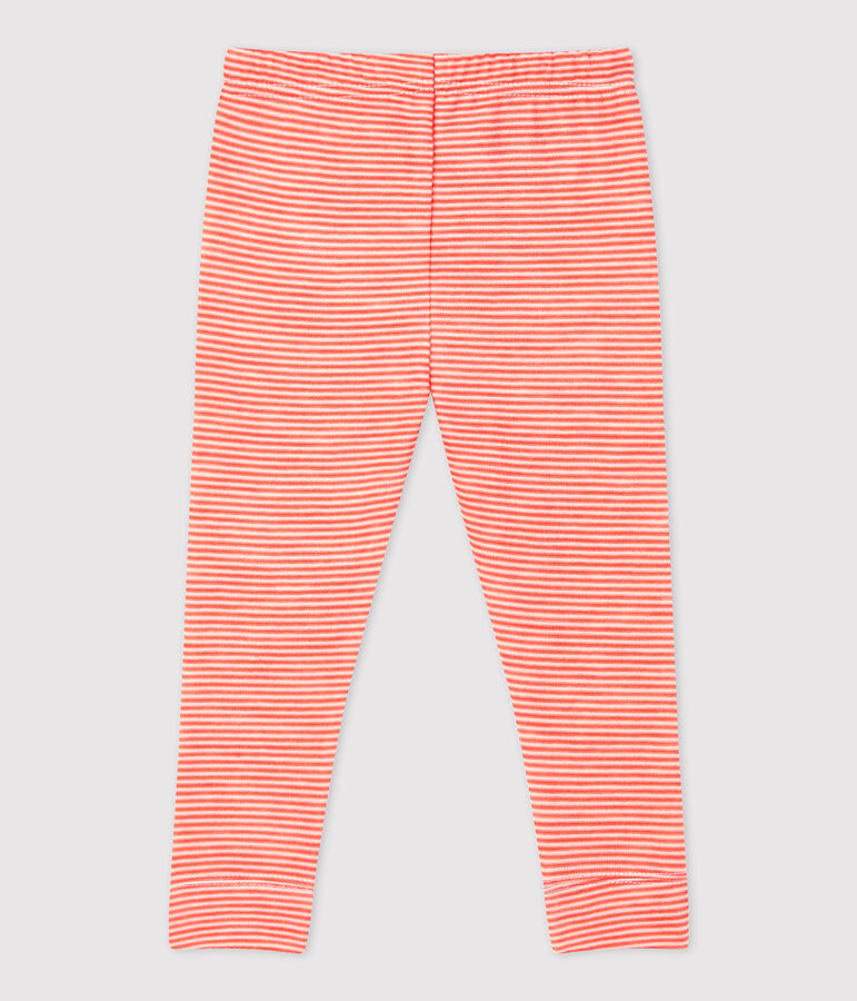 Babies' Wool/Cotton Leggings orange/white