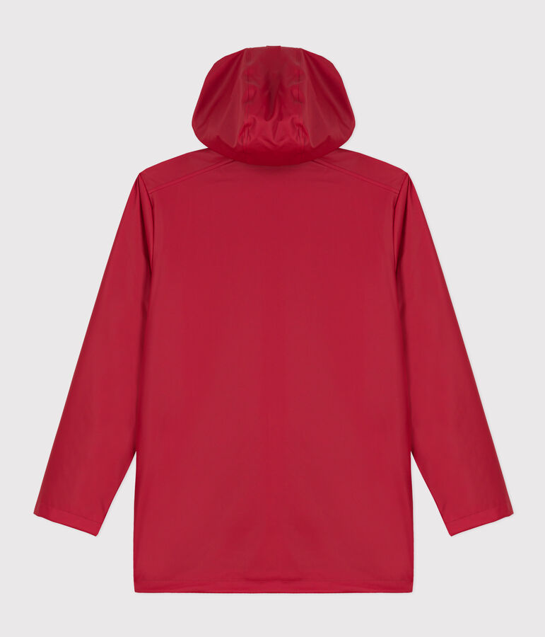 Iconic Recycled Fabric and Organic Cotton Raincoat red