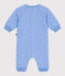 Babies' anchor print cotton playsuit with a collar EDNA blue/MARSHMALLOW white