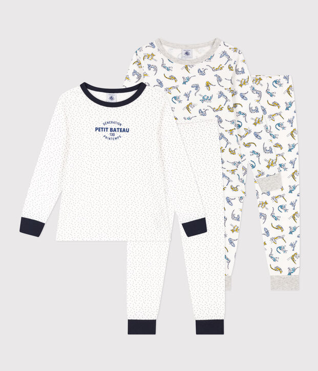 Children's Unisex Star and Feline Cotton Pyjamas 2-Pack multicolor
