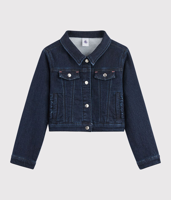 Girls' Denim Jacket DENIM BLEU FONCE blue