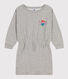 Girls' long-sleeved dress in brushed fleece.