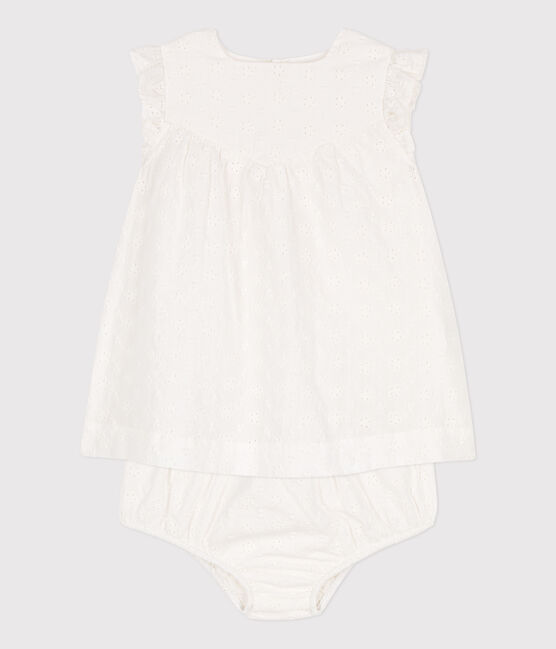 Babies' English embroidery Dress with Bloomers MARSHMALLOW white
