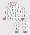 Children's Christmas print fleece pyjamas white/multicolor